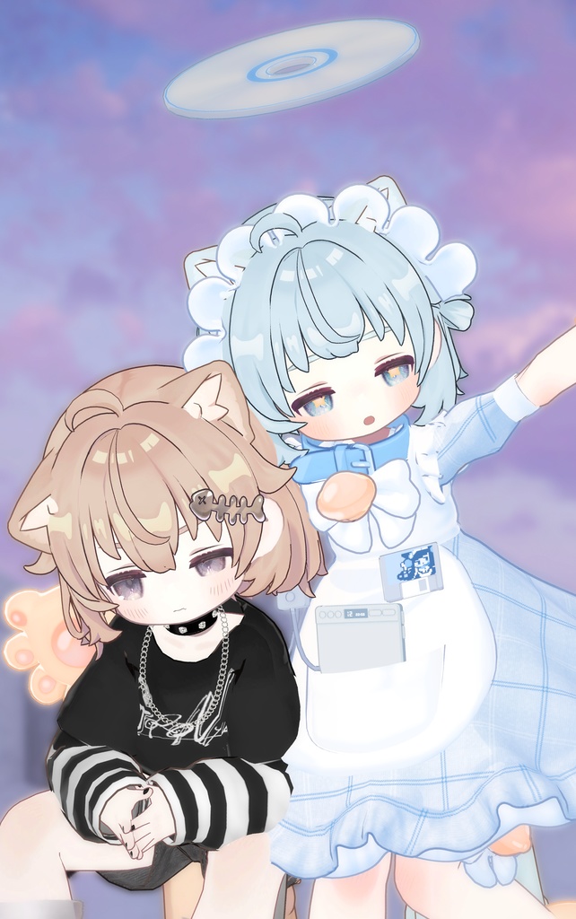 ゆるポップお団子ヘアー(キプフェル・まめひなた向け)【ギミック付き】