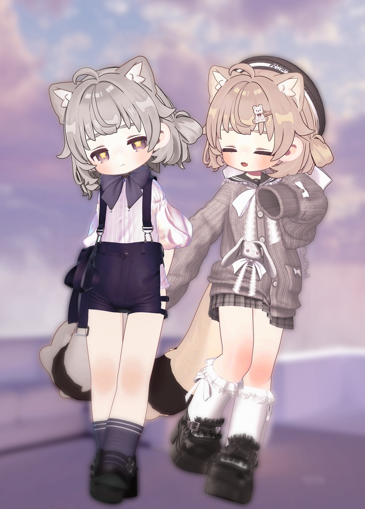 ゆるポップお団子ヘアー(キプフェル・まめひなた向け)【ギミック付き】