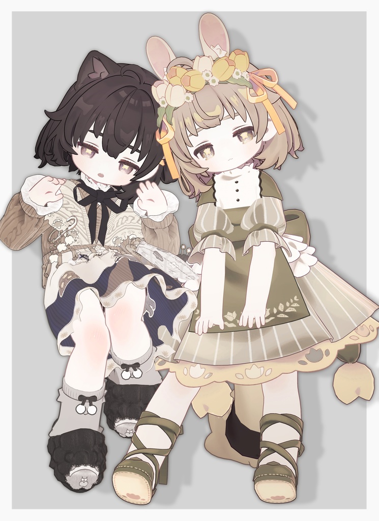 ゆるポップお団子ヘアー(キプフェル・まめひなた向け)【ギミック付き】