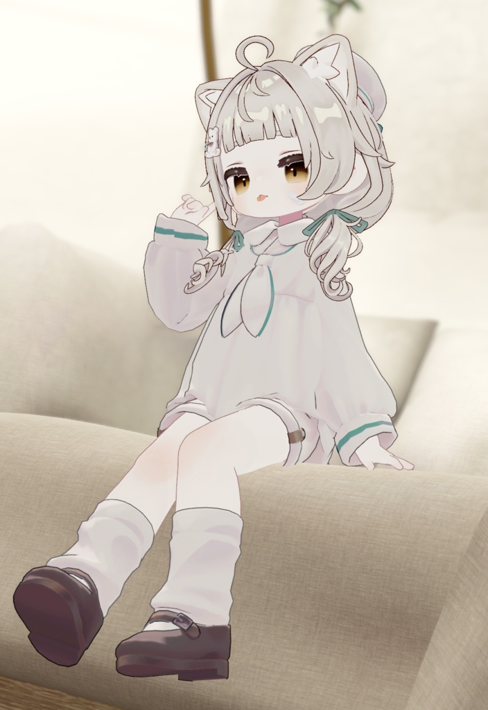 ぱっつんゆるおさげヘアー(キプフェル・まめひなた向け)【ギミック付き】