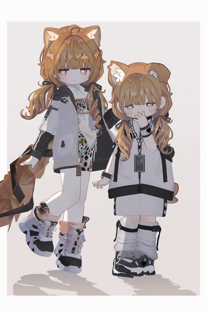 ぱっつんゆるおさげヘアー(キプフェル・まめひなた向け)【ギミック付き】