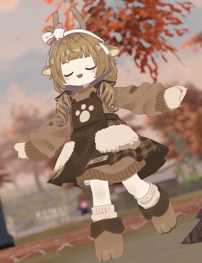 ぱっつんゆるおさげヘアー(キプフェル・まめひなた向け)【ギミック付き】