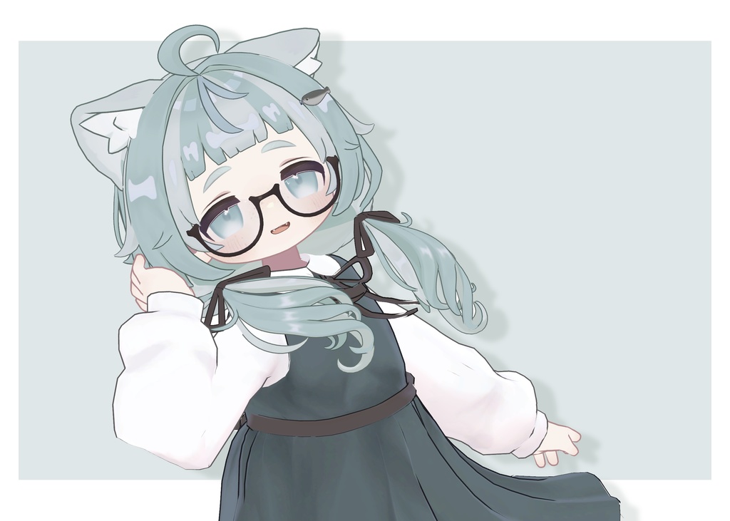 ぱっつんゆるおさげヘアー(キプフェル・まめひなた向け)【ギミック付き】