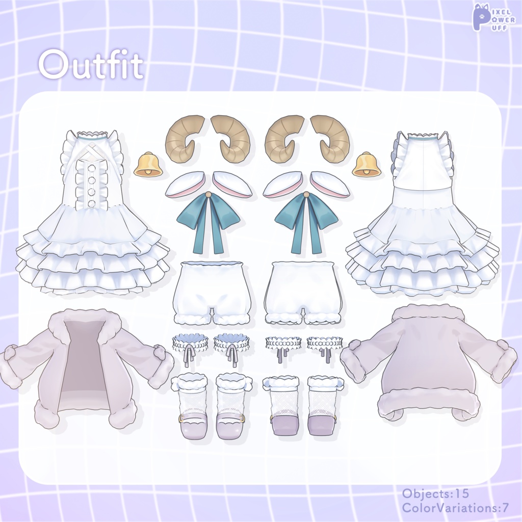 めーめーしーぷコア&ゆるボブヘアー(キプフェル・まめふれんず向け)