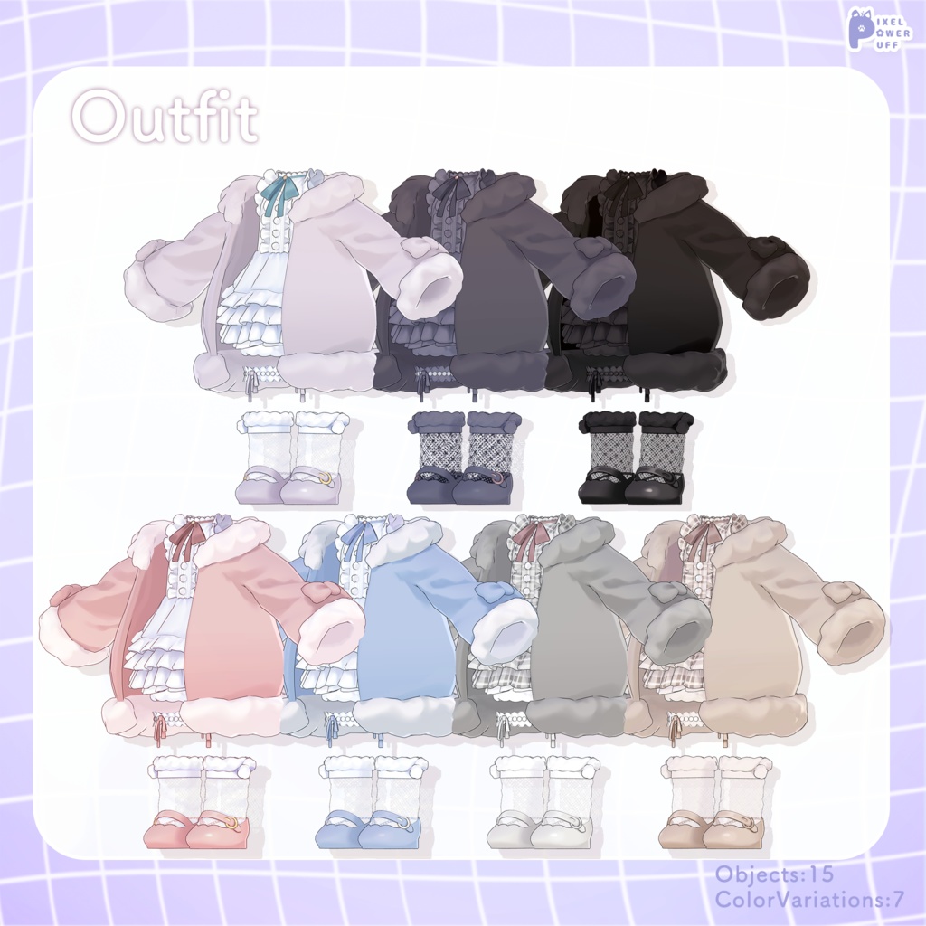 めーめーしーぷコア&ゆるボブヘアー(キプフェル・まめふれんず向け)