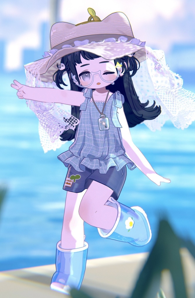 ゆるポップロングツイン(キプフェル・まめひなた向け)【ギミック付き】