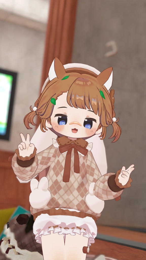 ゆるポップロングツイン(キプフェル・まめひなた向け)【ギミック付き】