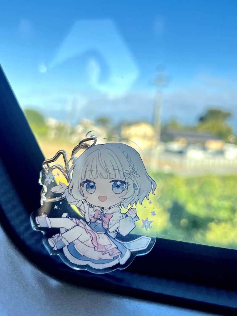 Acrylic Keychain: Tiny Snow Globe Fairy