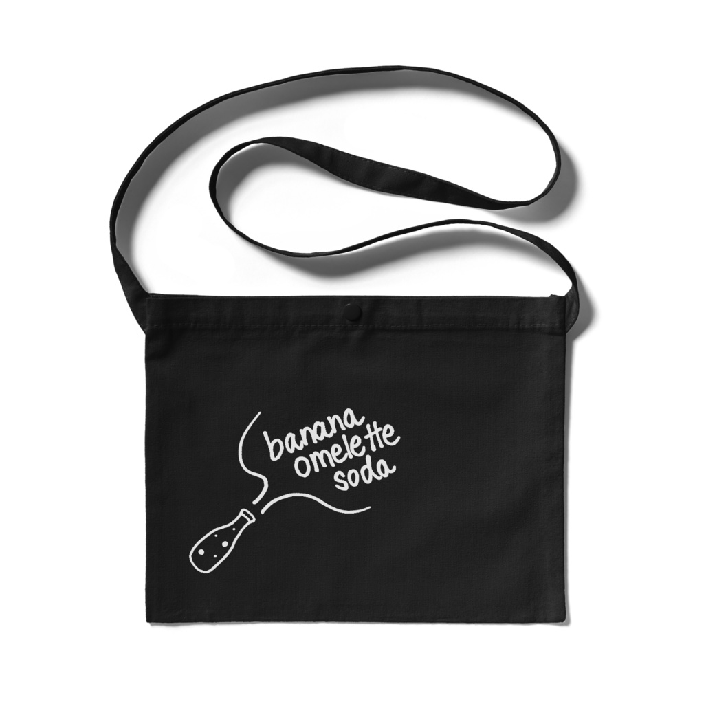 banana omelette soda: Crossbody Canvas Bag (Black)