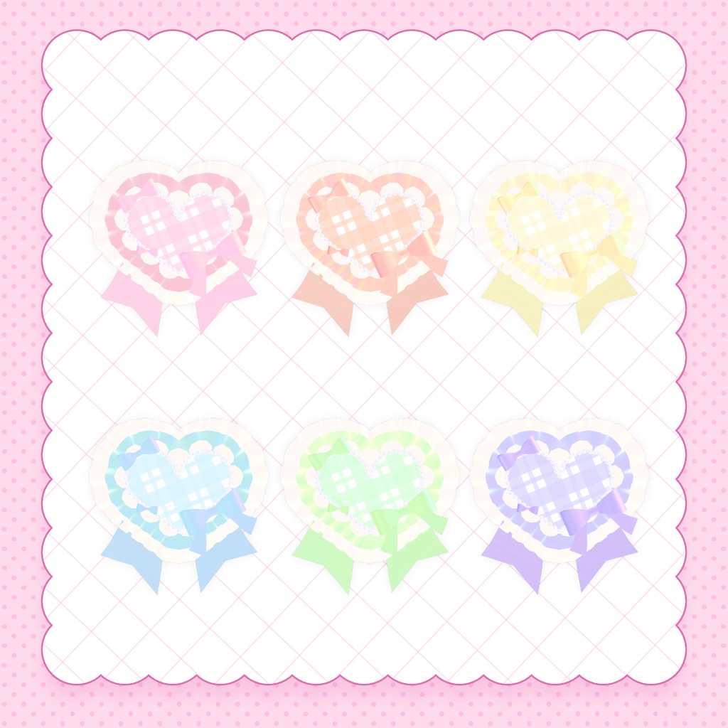 【無料/free】推し活ロゼット♡【3D小物】