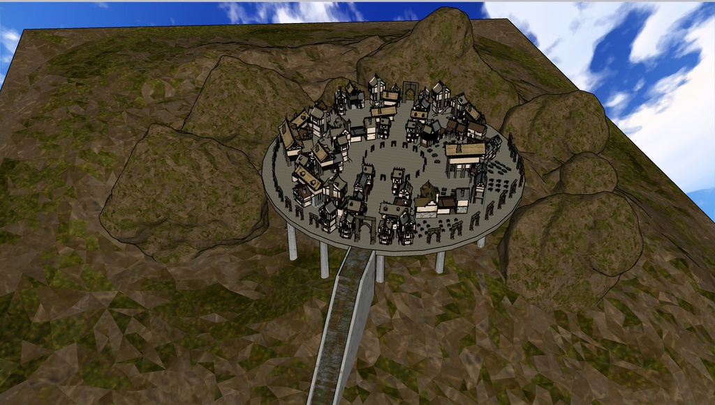 3D素材 Fantasy Medieval Village 漫画素材工房