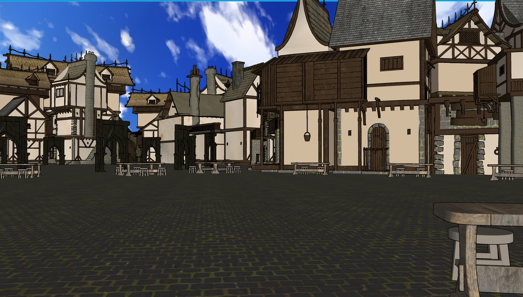 3D素材 Fantasy Medieval Village 漫画素材工房