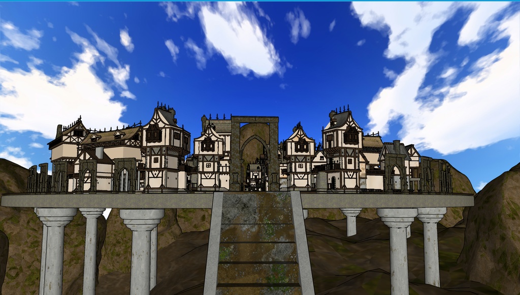 3D素材 Fantasy Medieval Village 漫画素材工房