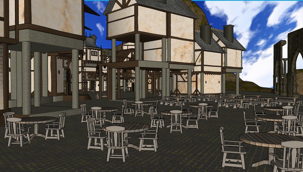 3D素材 Fantasy Medieval Village 漫画素材工房