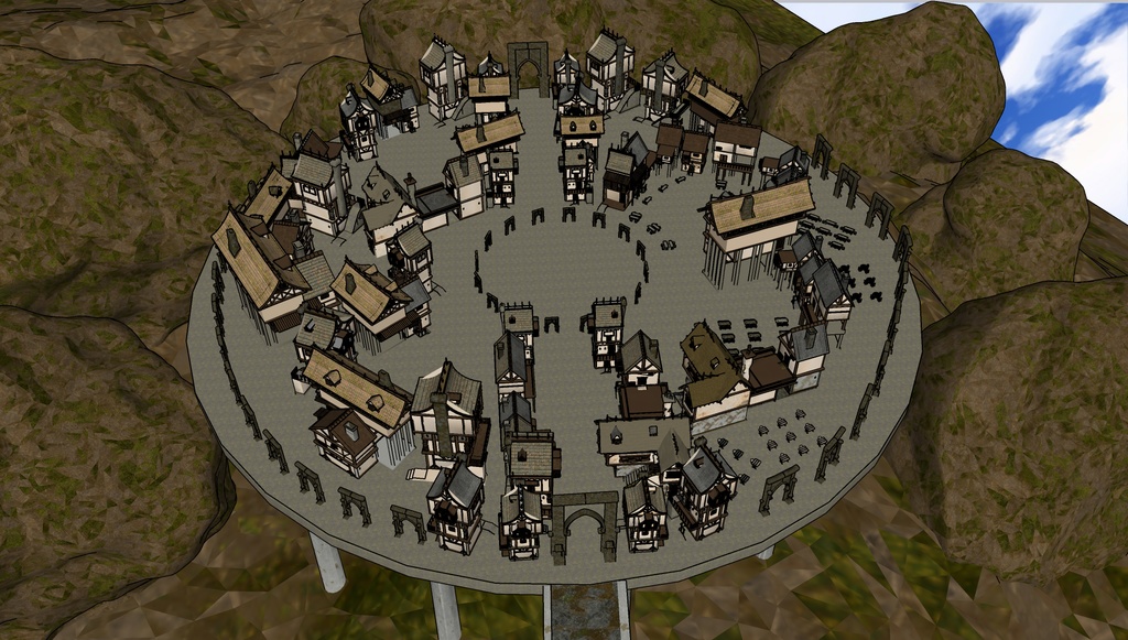 3D素材 Fantasy Medieval Village 漫画素材工房