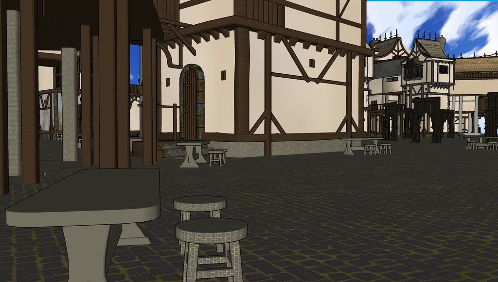 3D素材 Fantasy Medieval Village 漫画素材工房