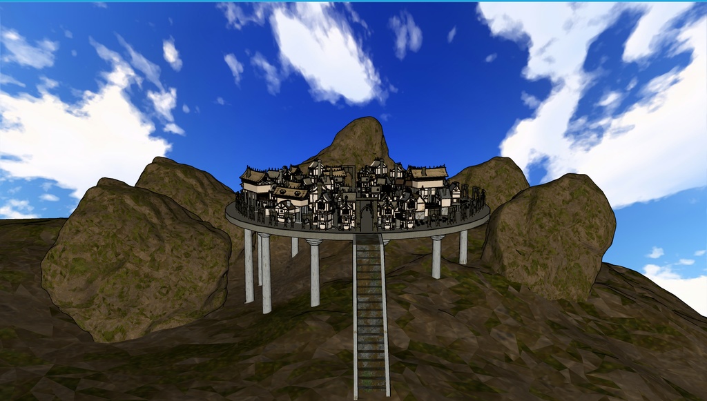 3D素材 Fantasy Medieval Village 漫画素材工房