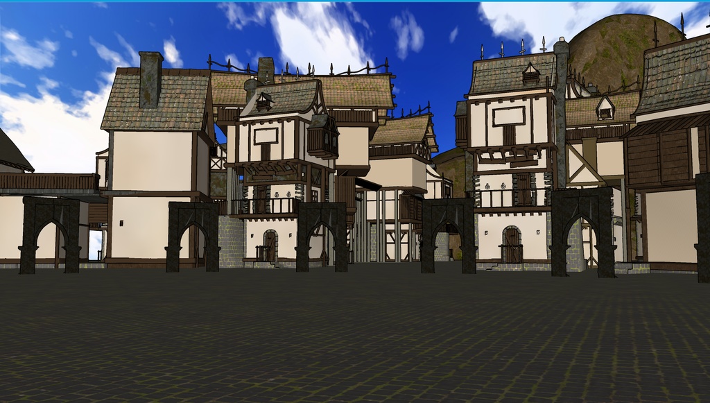 3D素材 Fantasy Medieval Village 漫画素材工房
