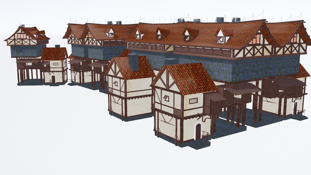 DL MMD 3 Fantasy Building pack PMX ( Original)