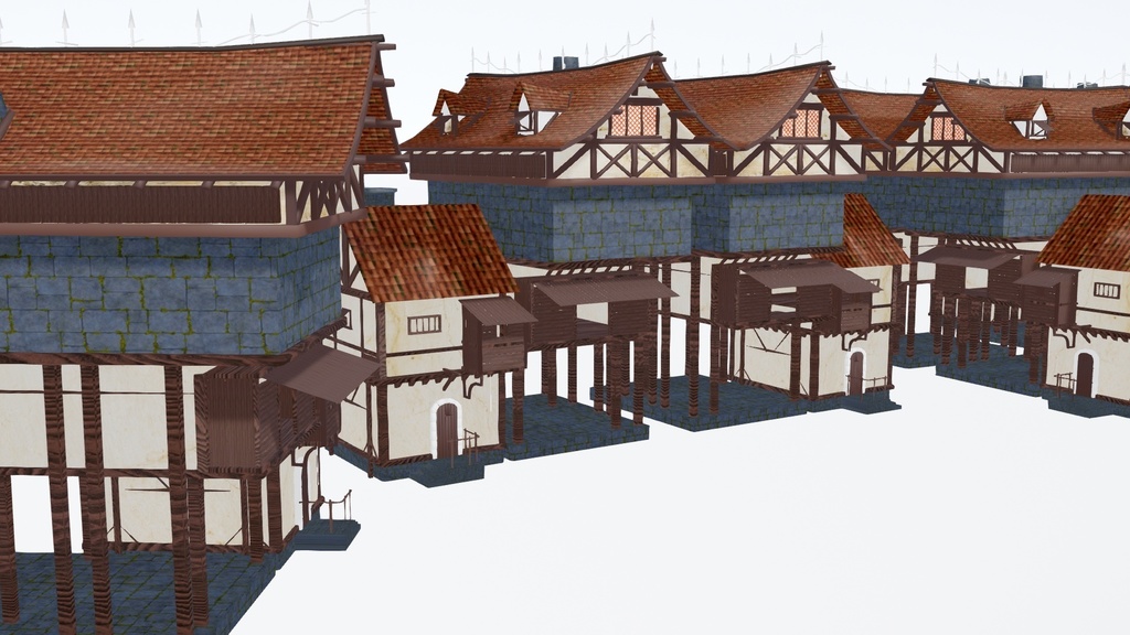 DL MMD 3 Fantasy Building pack PMX ( Original)