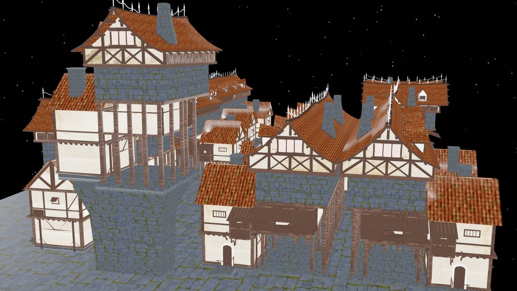 DL MMD Fantasy Anime City Stage V3 PMX ( Original) DOWNLOAD