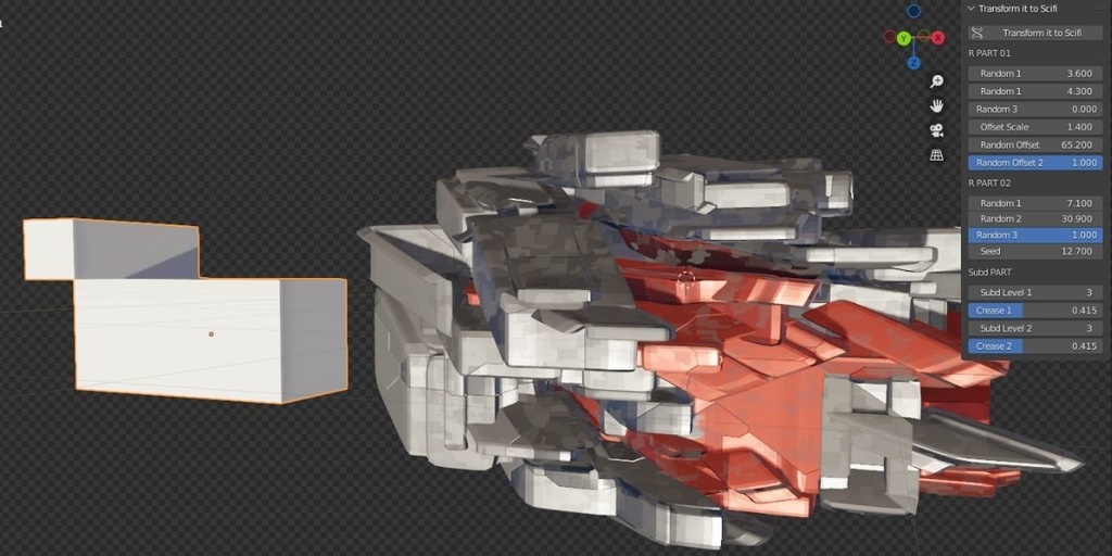 Scifi Extrude Blender Addon