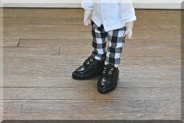 【オビツ11サイズ】スリムシューズ 黒(光沢) 磁石入り