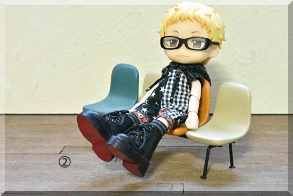 【オビツ11サイズ】厚底レースアップブーツ 磁石入り