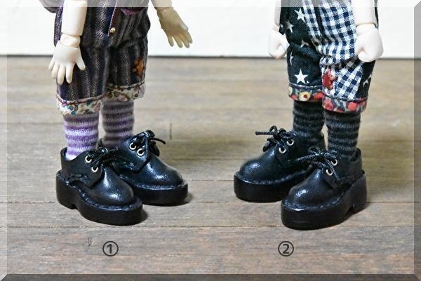 【オビツ11サイズ (ピコドー10対応】厚底マニッシュシューズ 磁石入り