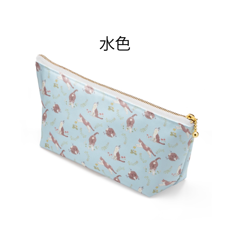 "春のお散歩"レザーポーチ