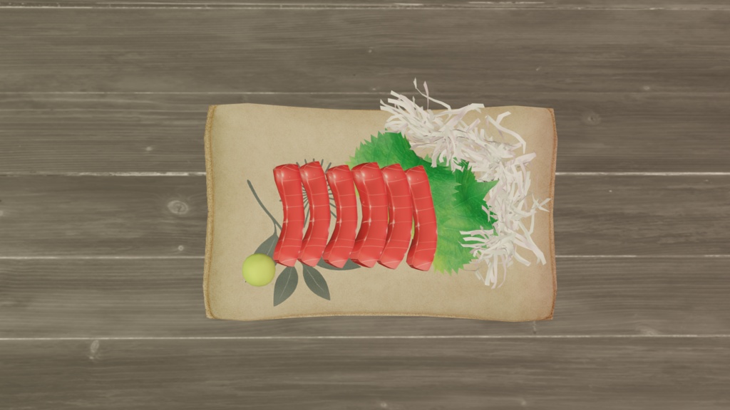 刺身セット(サーモン・マグロ3種)