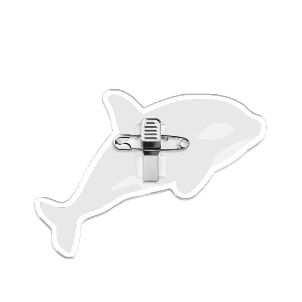 シャチのミニアクリルバッチ