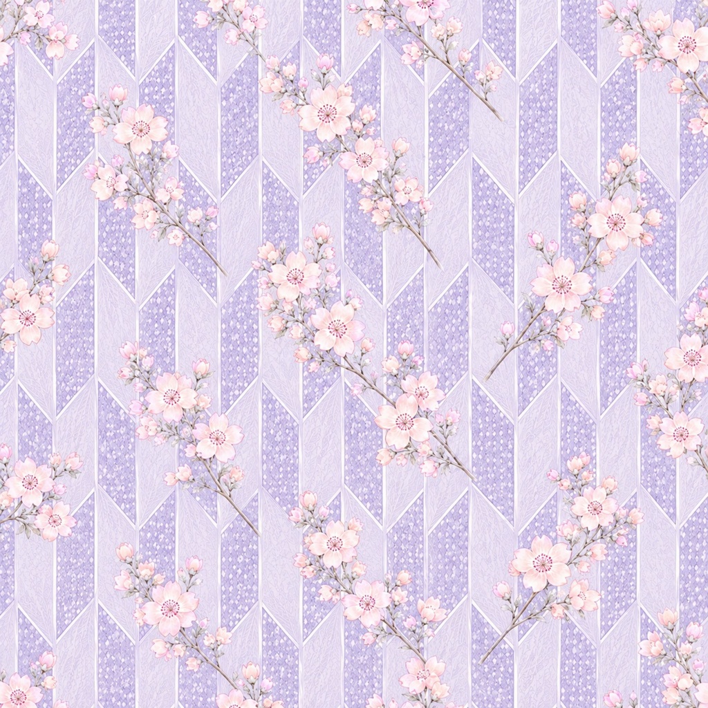 【淡雪桜の矢絣コレクション】和風デジタルペーパー 12枚セット|高解像度JPG|商用利用OK