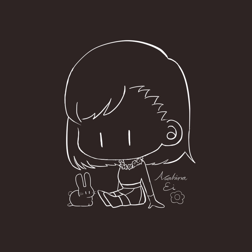 32mm缶バッチ❀モノクロ