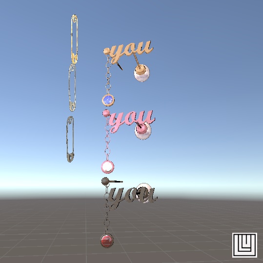 【VRChat】you&me earrings