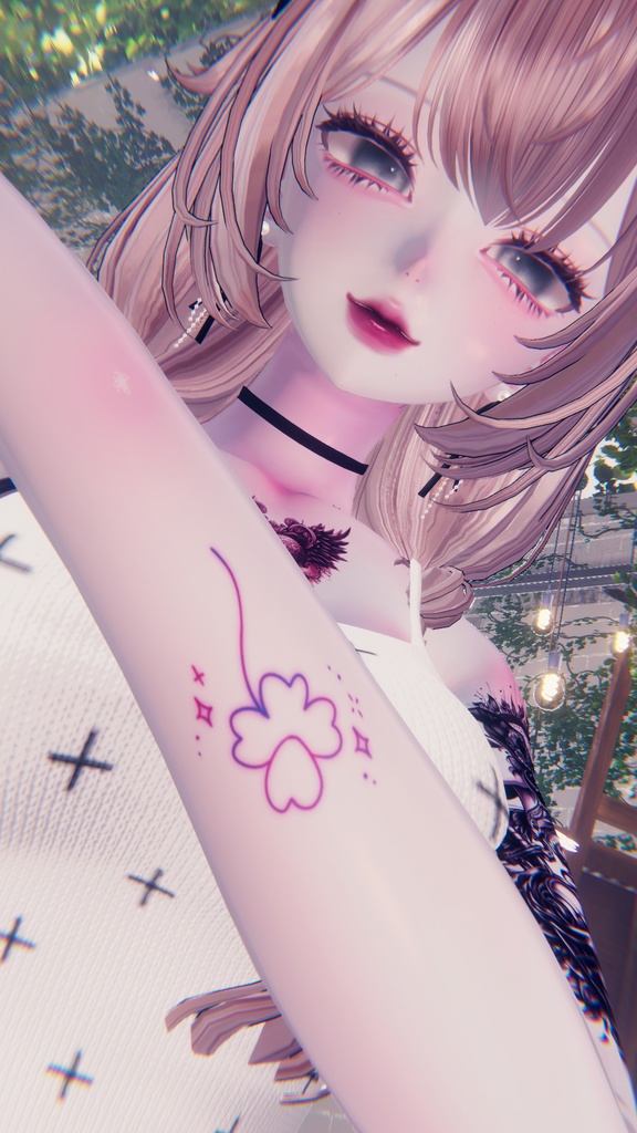 【VRChat】mini-tattoo セット【手描き】