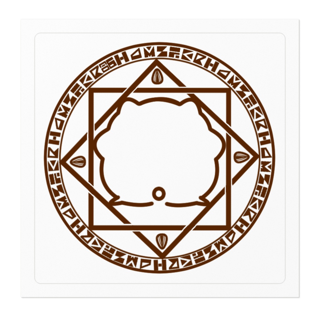 ハムーメイソンロゴステッカー(背景白色)