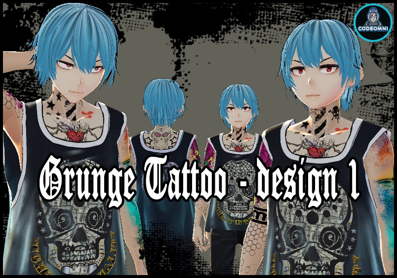 Grunge Tattoo - Design #1 Skin (Male)