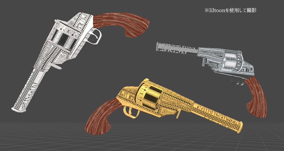 【オリジナル3Dモデル】彫刻付きリボルバー"ONES-15"【何の戦術的優位性もない】