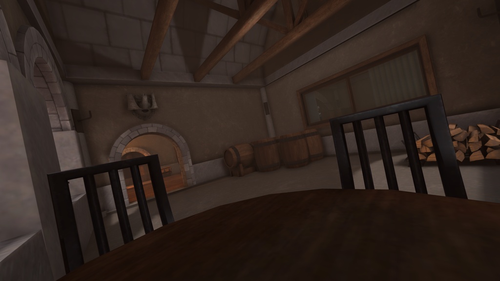 レトロスタイルな石の家【VRChat想定ワールドモデル】