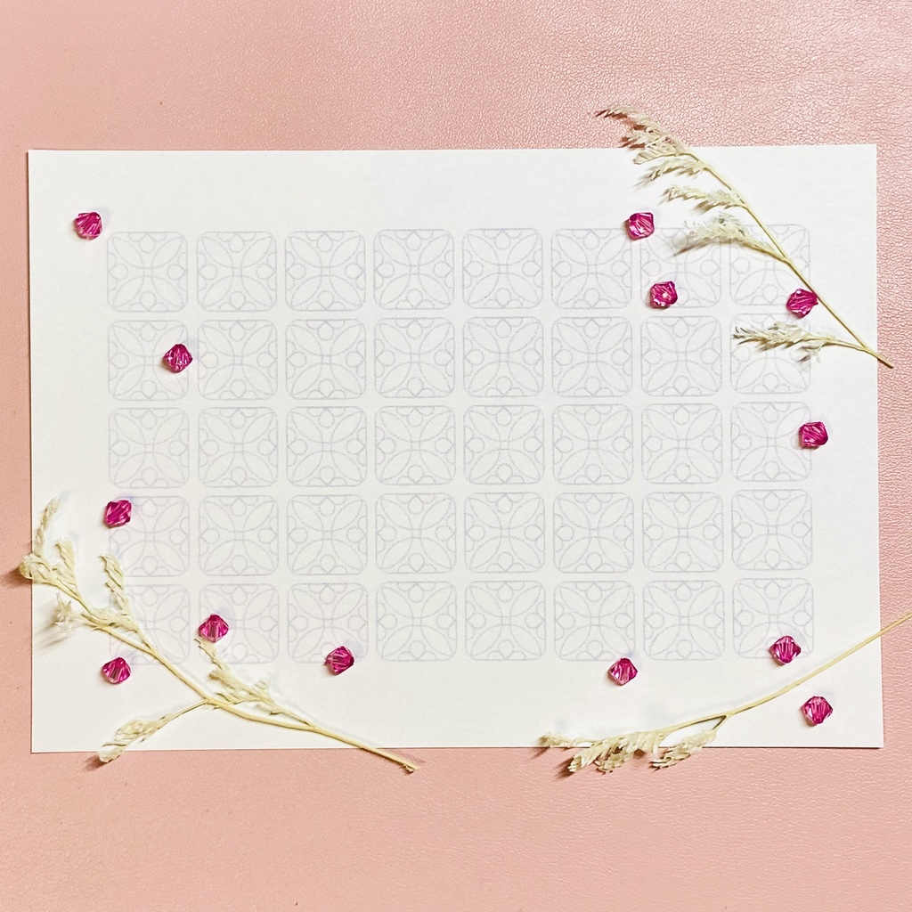 一面模様塗り絵 モザイクタイル調