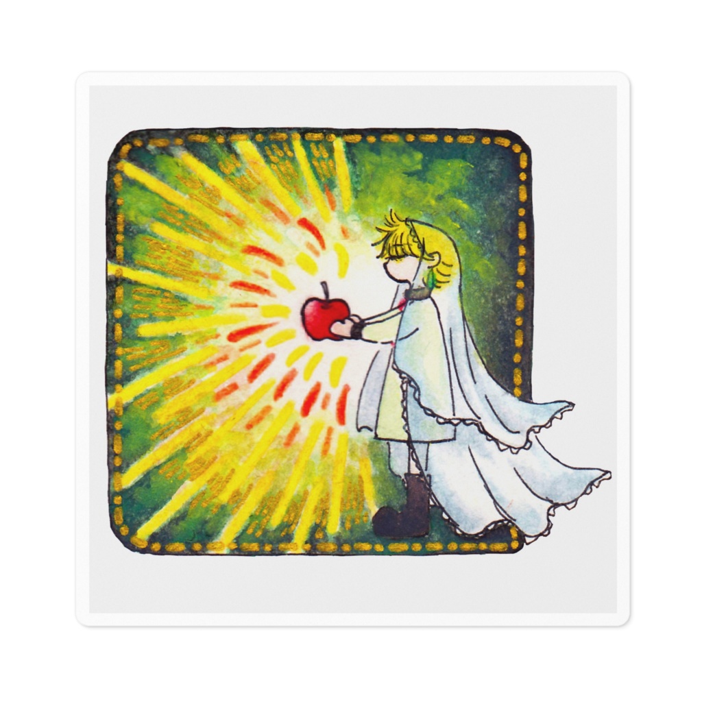 リンゴステッカー