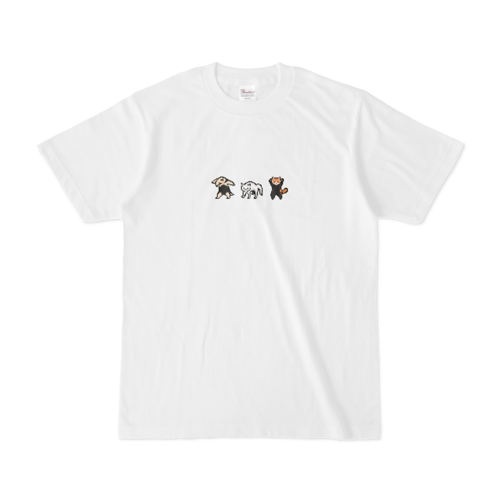 いかくアニマル ピクセルTシャツ