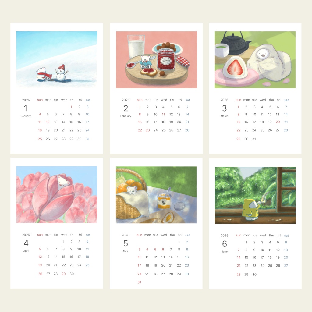 2026カレンダー B5