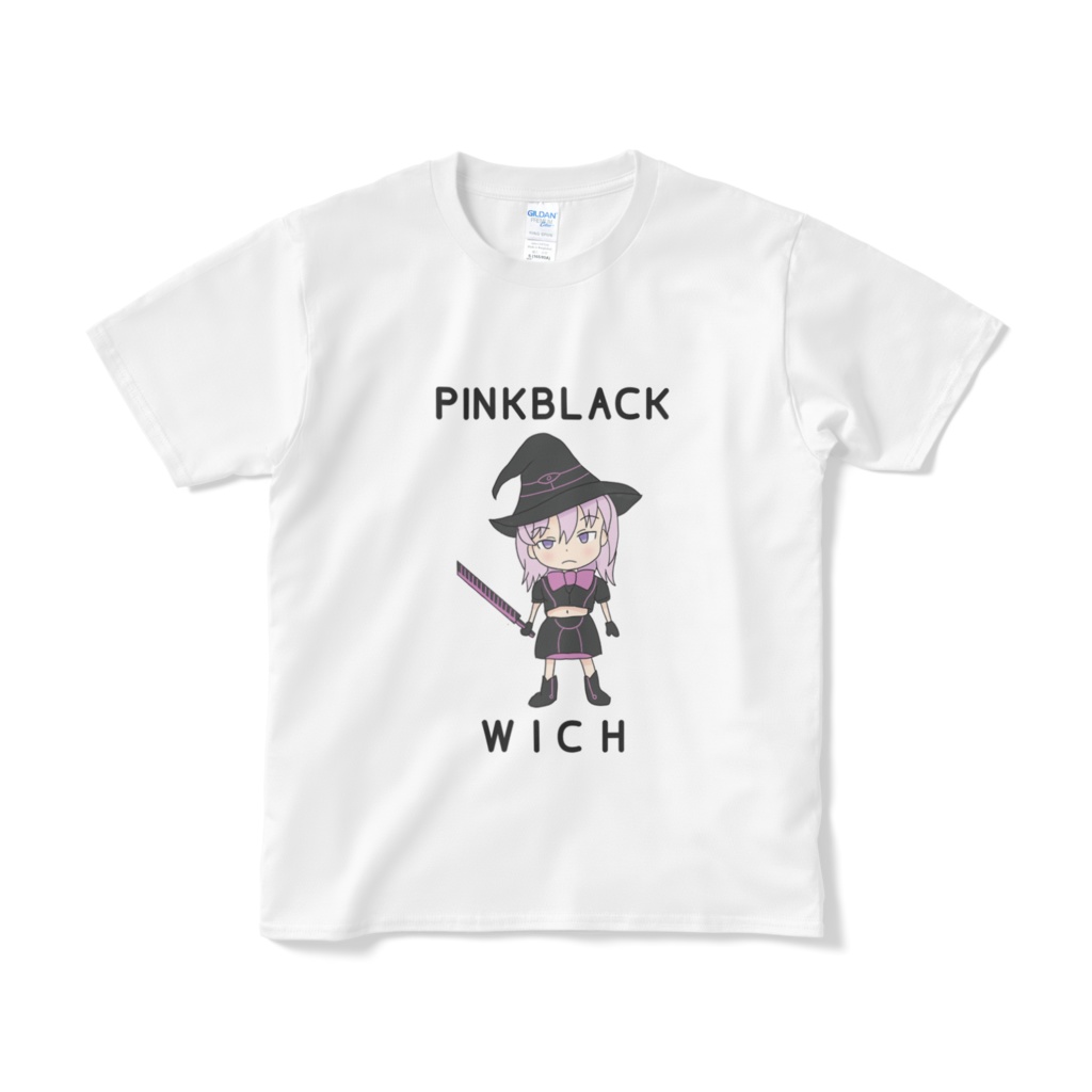PinkBlack wich Mini Character ピンクブラックウィッチミニキャラ Tシャツ