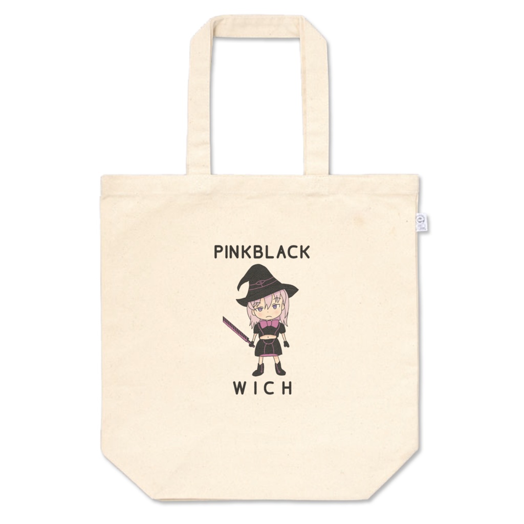 PinkBlack wich Mini Character ピンクブラックウィッチミニキャラ トートバッグ