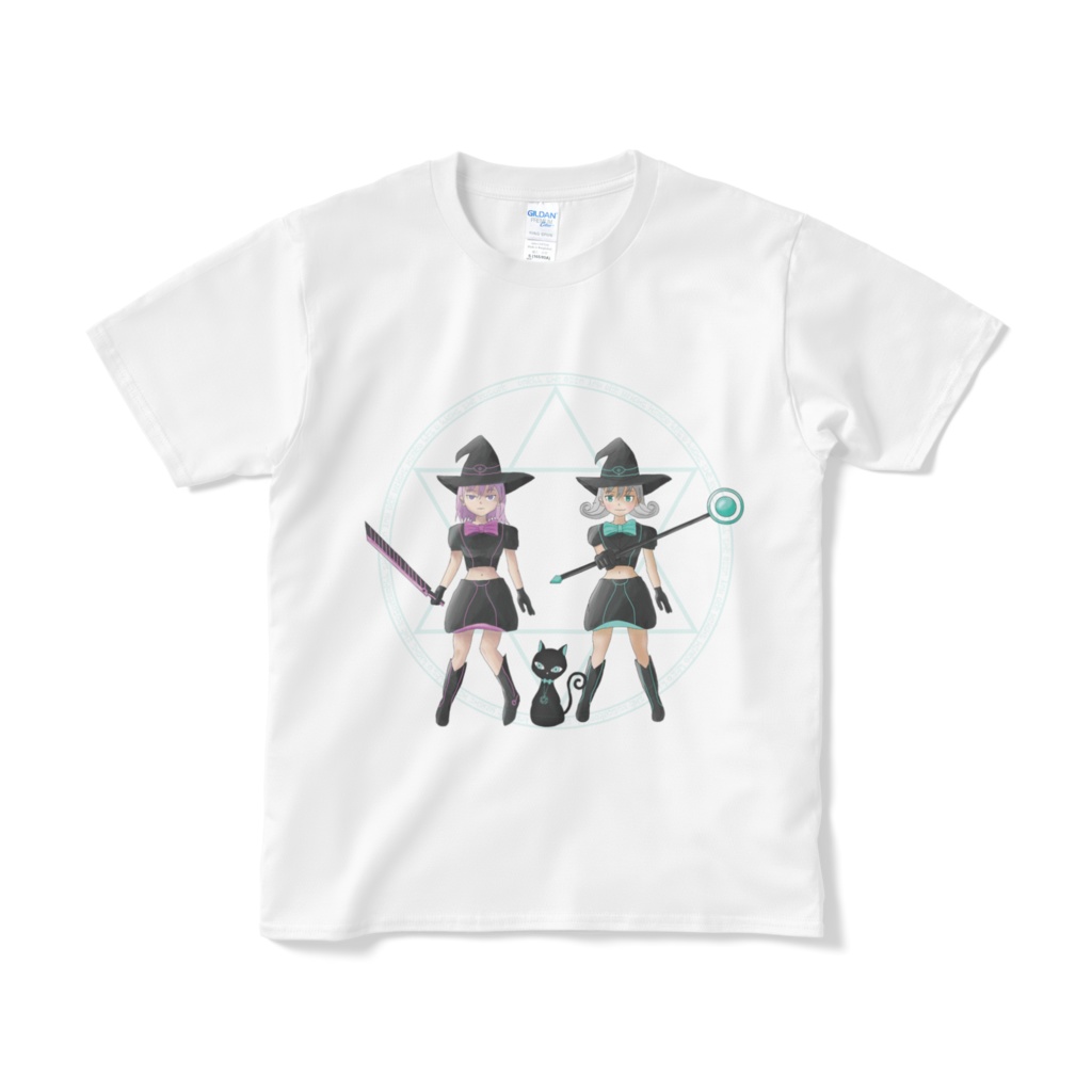 Black Witch Meeting Magic Girl ブラックウィッチ集合 魔法少女 Tシャツ