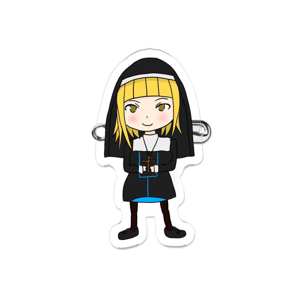 Black Sister Mini Character ブラックシスターミニキャラ アクリルバッジ