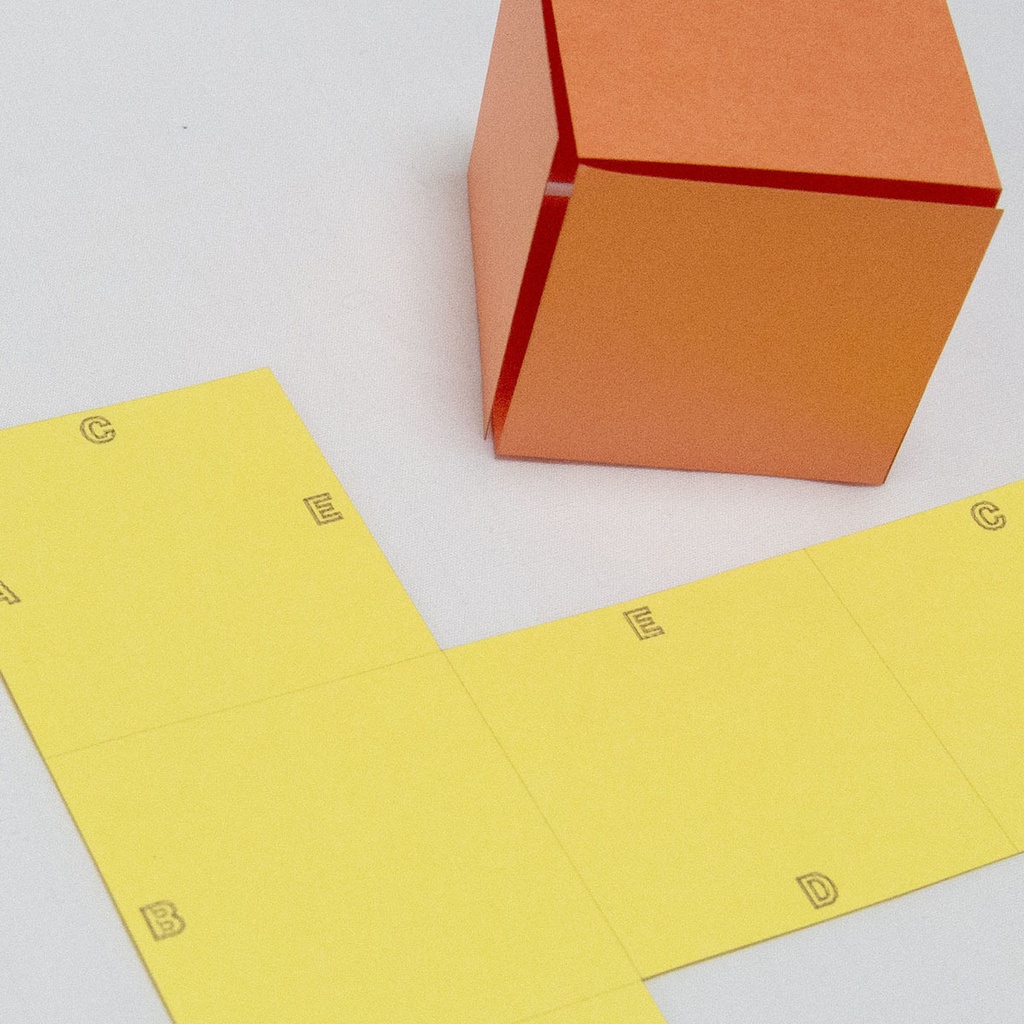 中学受験に役立つ 展開図 立方体11パターン+正四面体2パターン 紙製 切り抜き