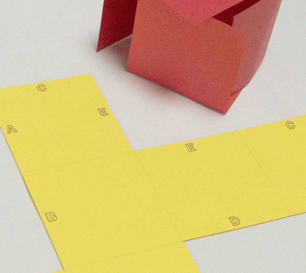 中学受験に役立つ 展開図 立方体11パターン+正四面体2パターン 紙製 切り抜き